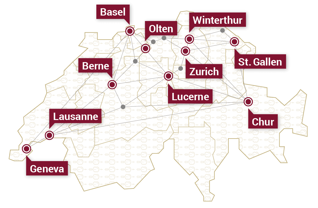 Map of Switzerland
