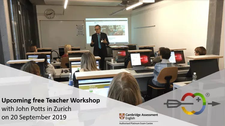 Upcoming free Teacher Workshop with John Potts in Zurich on 20 September 2019