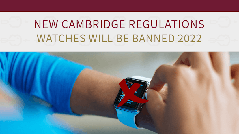 New Cambridge English Exam Regulations 2022: wrist with the smart watch 