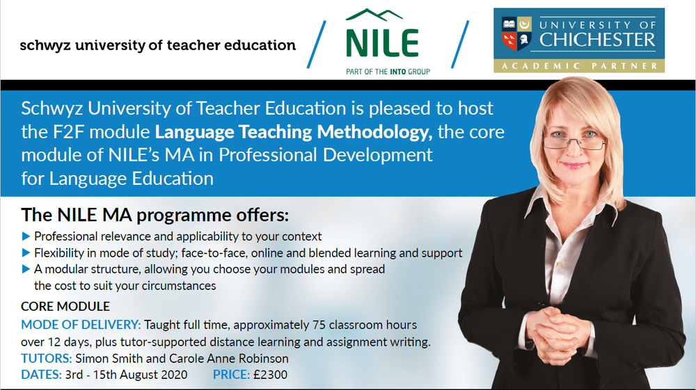 NILE 2020 MA in Professional Development for Language Education