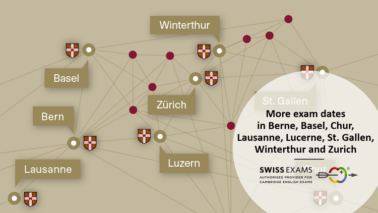 Map of Locations I Swiss Exams 