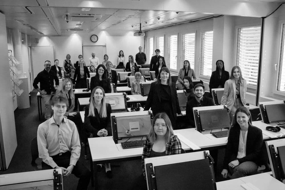 The Swiss Exams office team in the computer-based exam room.