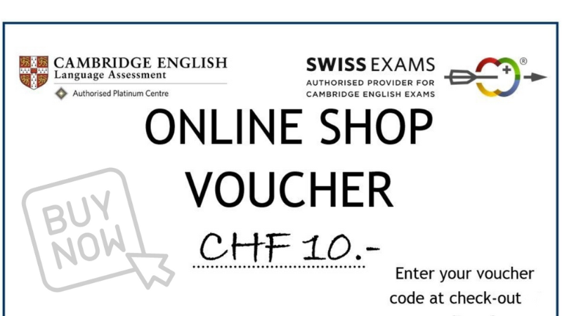 10 CHF Voucher for Candidates registering with Swiss Exams - Authorised provider for Cambridge English Exams