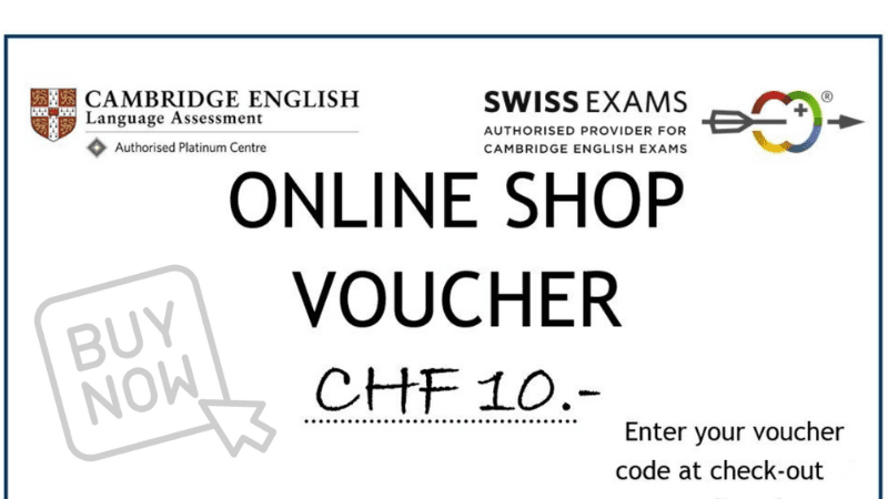 10 CHF Gutschein für Kandidaten, die sich bei Swiss Exams anmelden