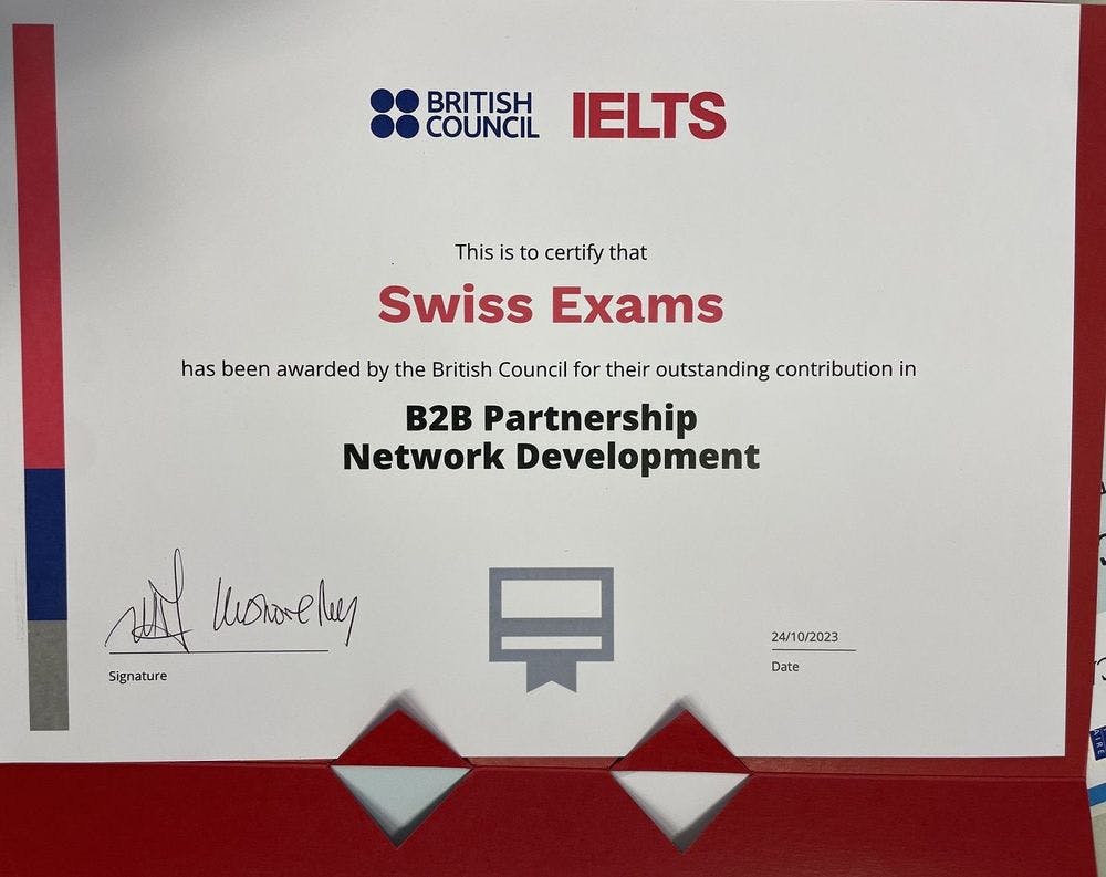 Swiss Exams success story: British Council IELTS reward