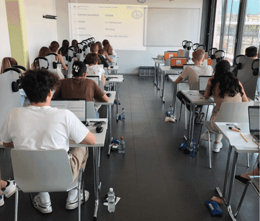 Candidates sitting Cambridge English Exam I Swiss Exams