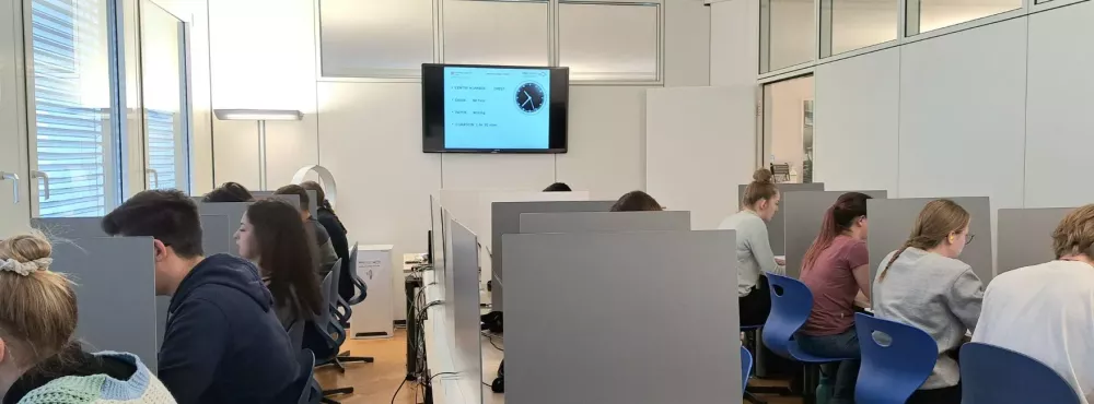 Classroom with computers in Chur, Switzerland - Swiss Exams