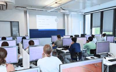Candidate taking the exam on the venue | Swiss Exams